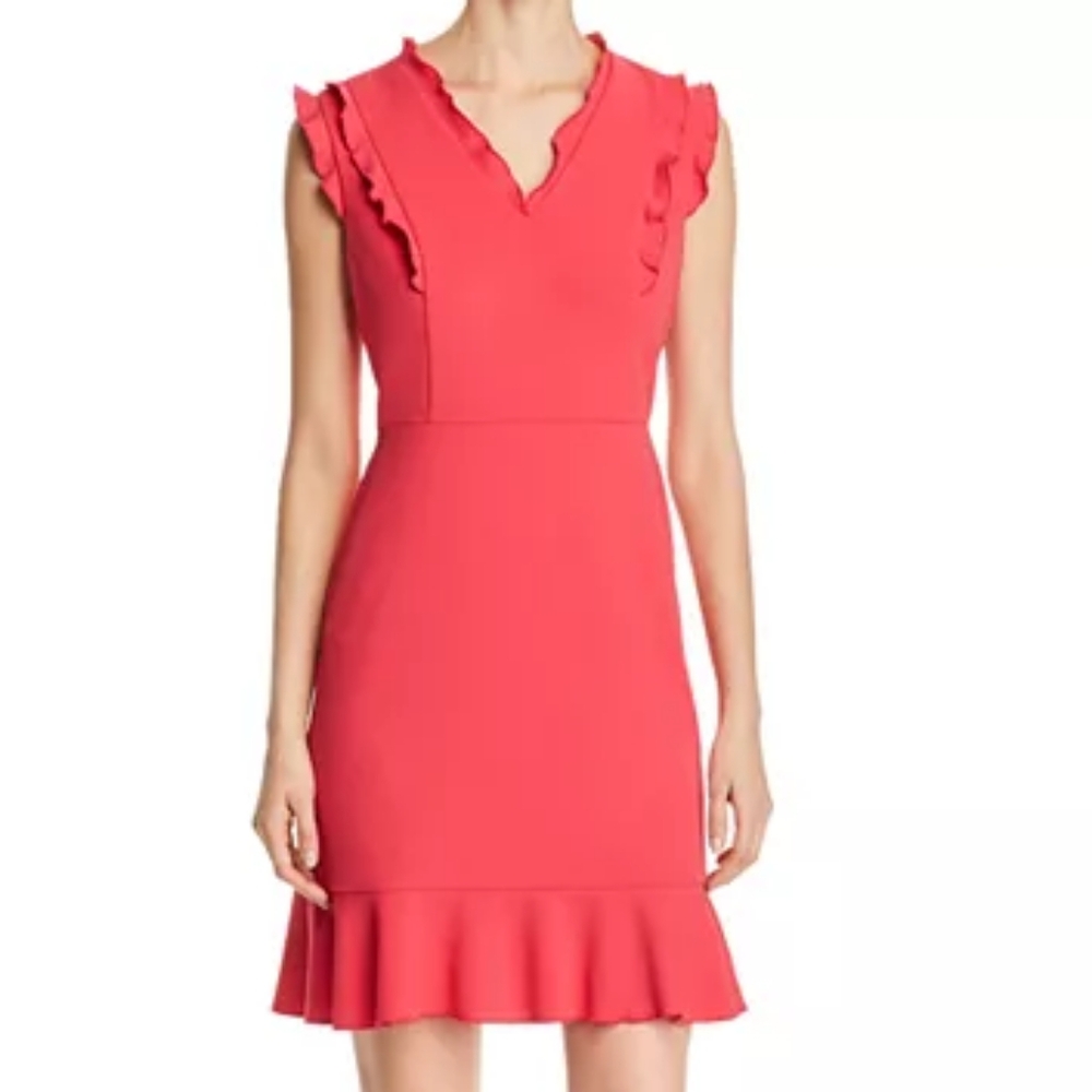Karl Lagerfeld Pink Ruffled Dress Size 6